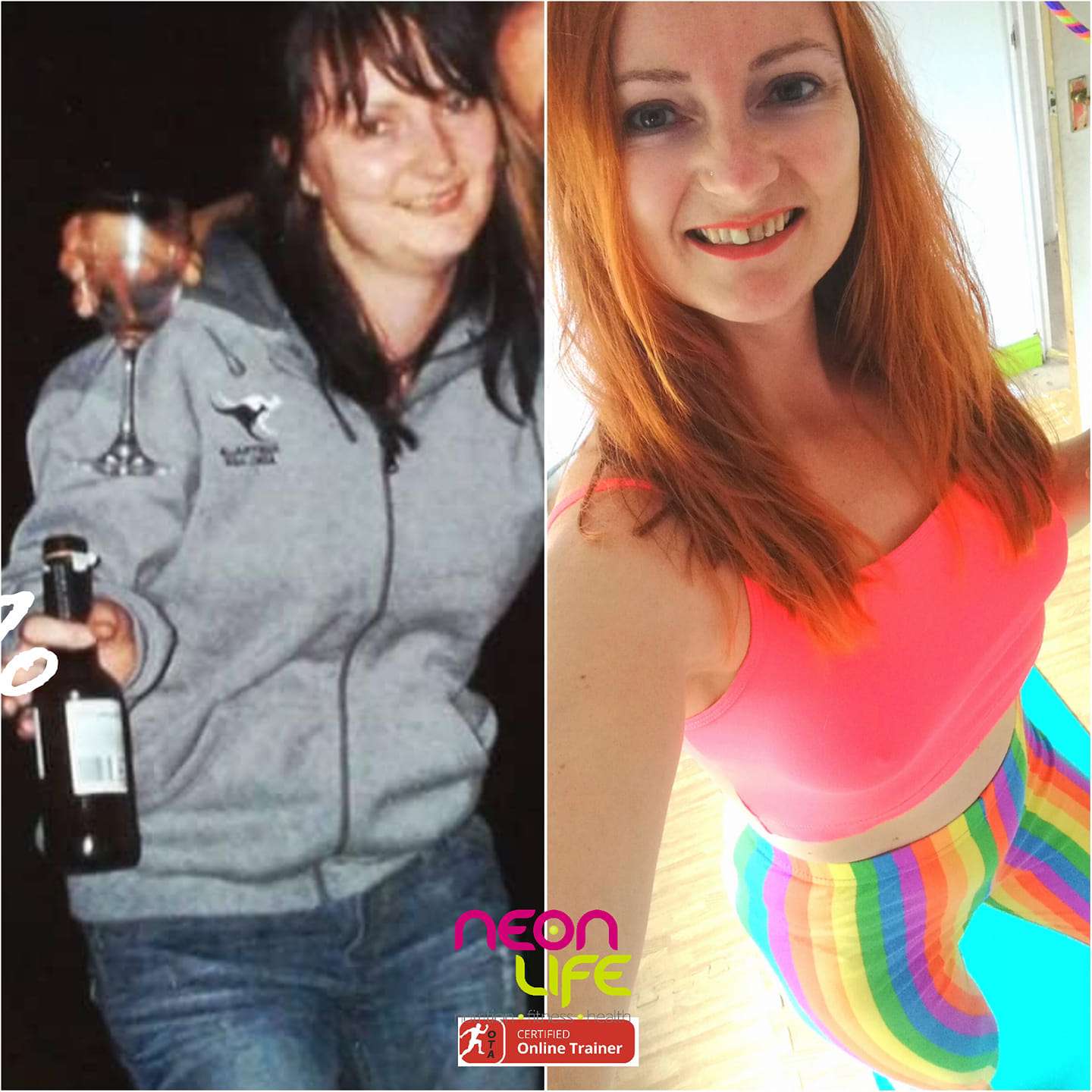 Before and after - Leanne's own journey