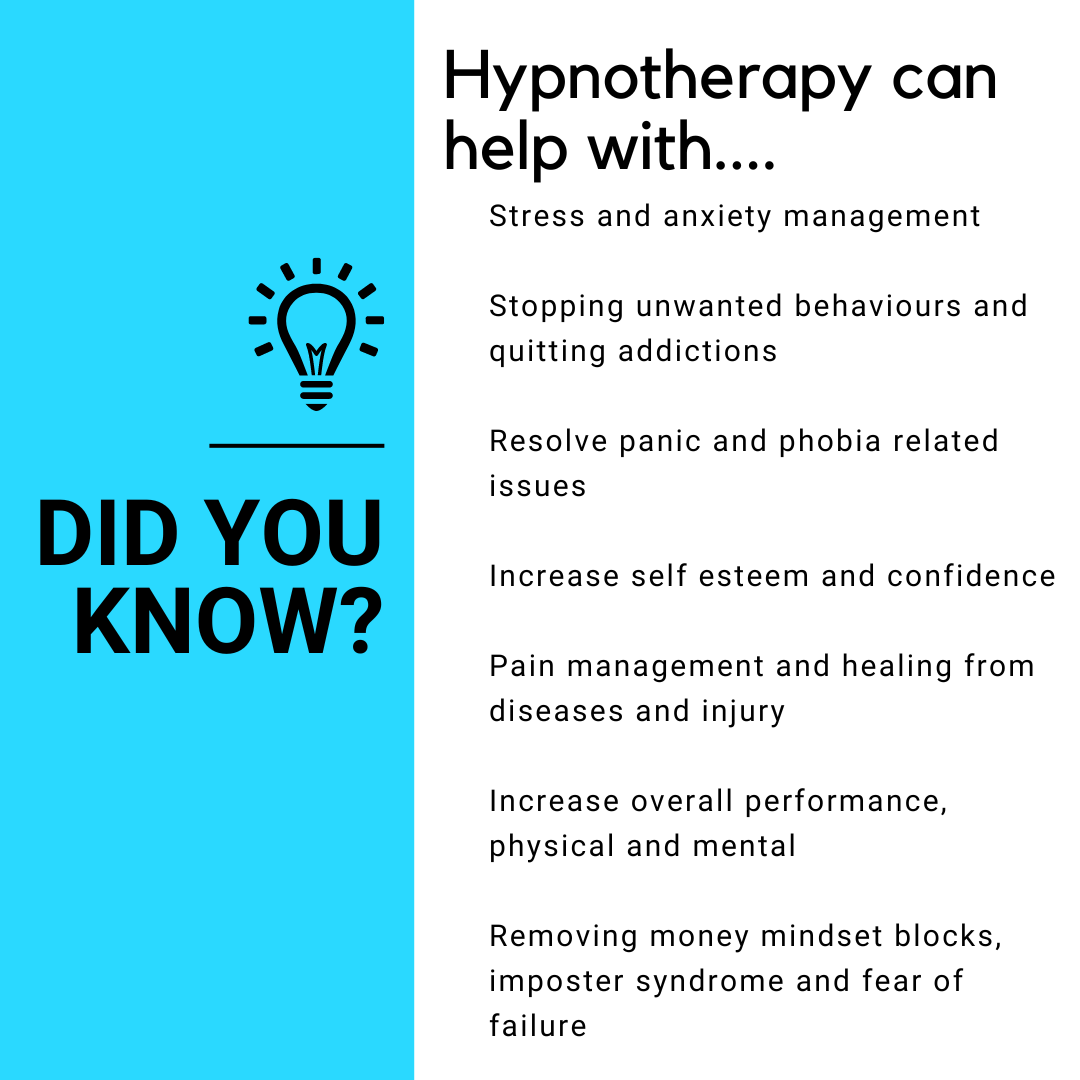 Hypnotherapy can help with...